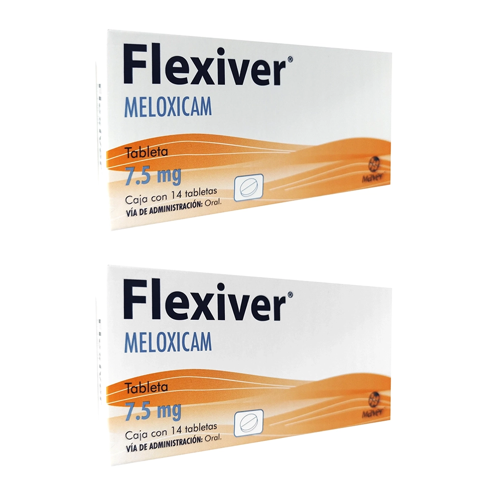 637902382387 1 flexiver 7.5 mg dos cajas con 14 tabs c/u meloxicam 7.5 mg tableta 28 tableta(s)