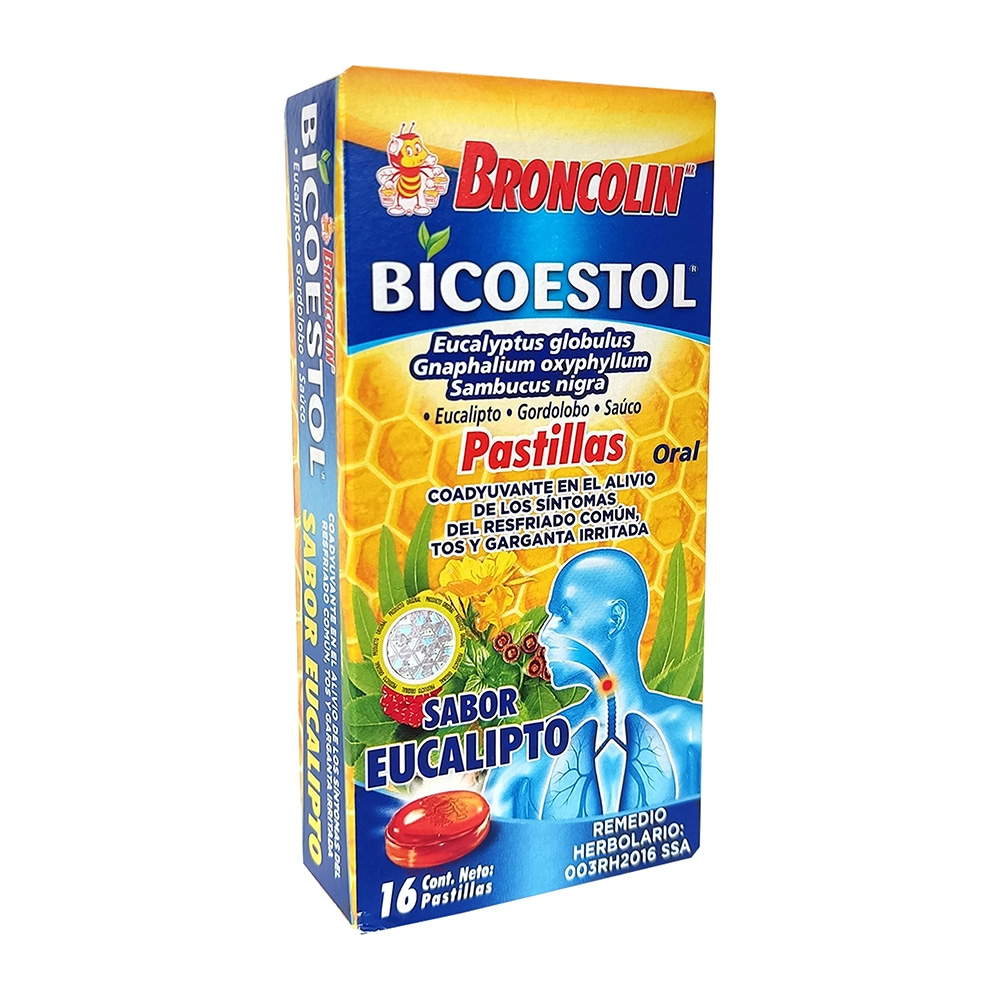 714706910487 1 broncolin eucalipto - gordolobo - sauco 0.0178 / 0.0145 / 0.0105 ml cartera 16 pastillas