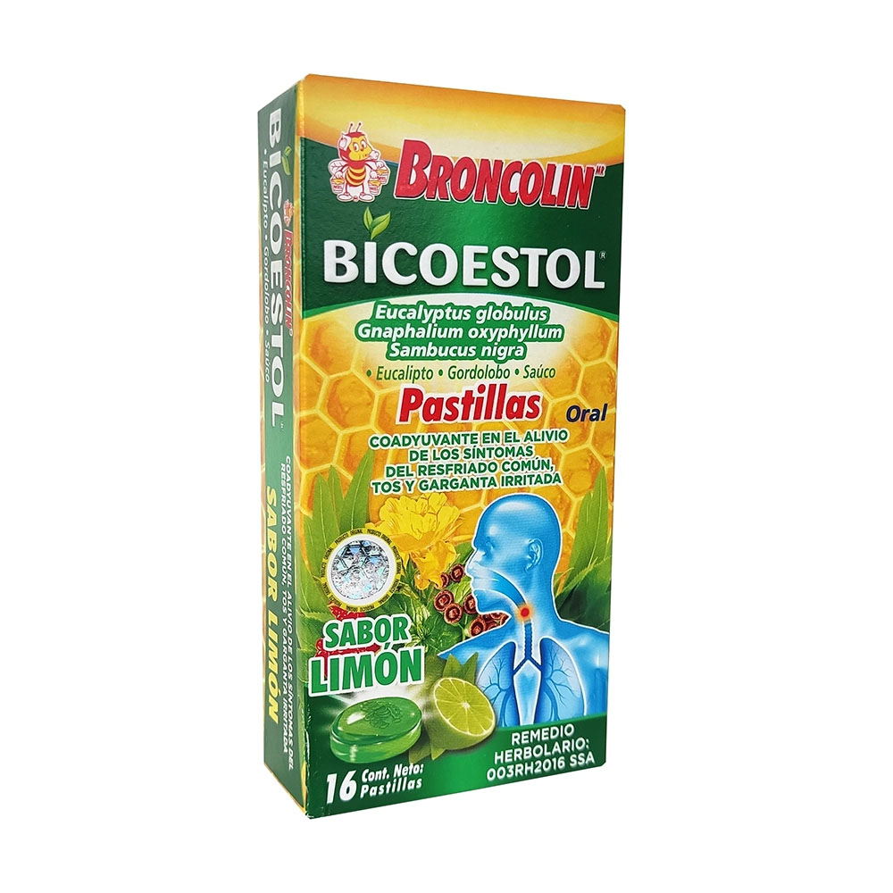 714706910890 1 broncolin bicoestol limon propoleo - cartera 16 pastillas