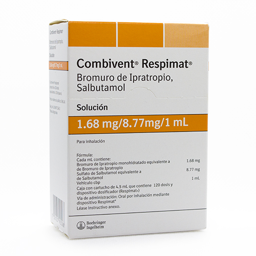 7501037905588 1 combivent respimat bromuro de ipratropio - salbutamol 1.68/8.77 mg/1 ml solución 120 dosis