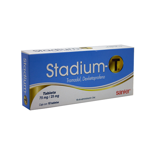 7501070635787 1 stadium-t dexketoprofeno - tramadol 25 / 75 mg tableta 10 tableta(s)