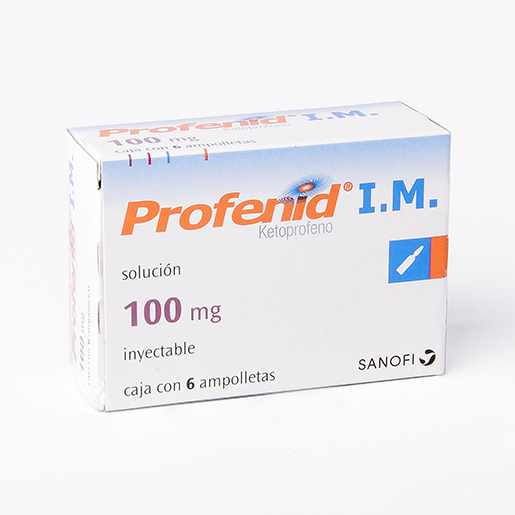 7501072340313 1 profenid ketoprofeno 100 mg solución 6 ampolleta