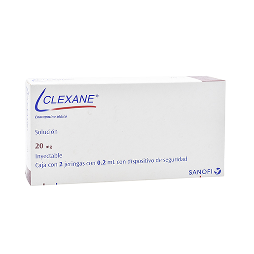 7501072350213 1 clexane enoxaparina sodica 20 mg solución inyectable 2 jeringa