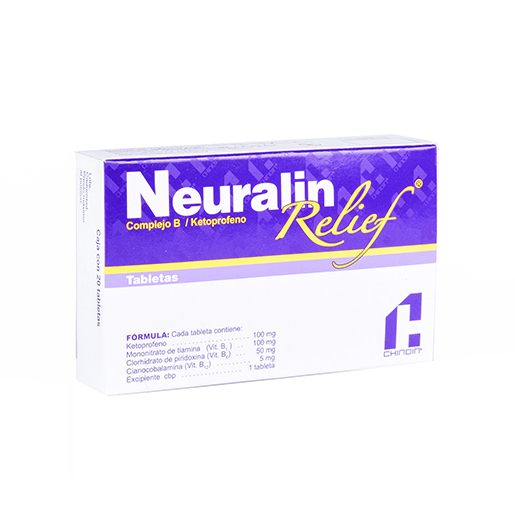 7501088508998 1 neuralin relief complejo b - ketoprofeno 100 / 100 / 50 mg tableta 20 tableta(s)