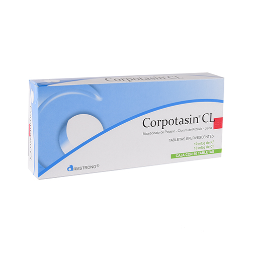 7501089802989 1 corpotasin cl bicarbonato de potasio - cloruro de potasio - lisina 500.560 / 372.750 / 913.020 mg tableta efervescente 50 tableta(s)