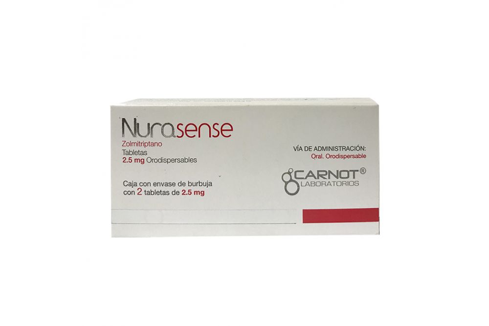 7501124183523 1 nurasense zolmitriptano 2.5 mg tableta 2 tableta(s)