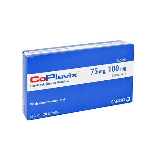 7501165007338 1 coplavix clopidogrel - acido acetilsalicilico 75 / 100 mg tableta 28 tableta(s)