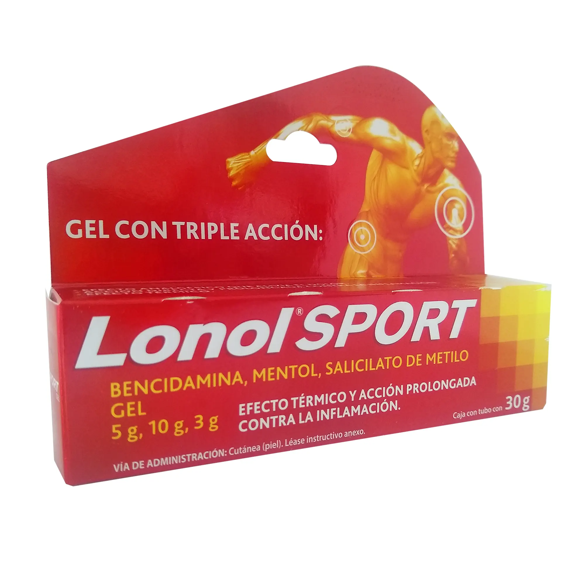 7501165011403 1 lonol sport bencidamina - salicilato de metilo - mentol 5 / 3 / 10 mg gel 30 gramos