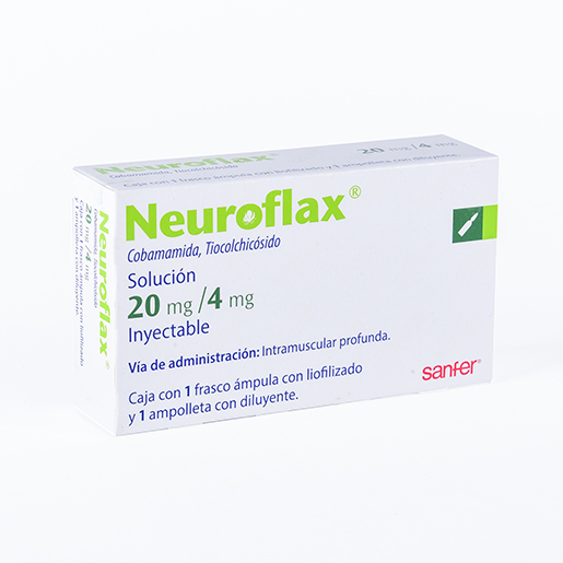 7501174603309 1 neuroflax cobamamida - tiocolchicosido 20 / 4 mg solución inyectable 1 ampolleta