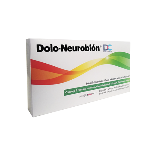 7501298217659 1 dolo-neurobion diclofenaco - complejo b - lidocaina 75 / 100 / 100 / 1 / 20 mg jeringa prellenada 3 jeringa