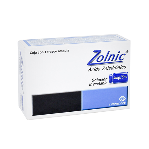 7501299342015 1 zolnic acido zoledronico 4 mg / 5 ml solución inyectable 1 frasco Ámpula