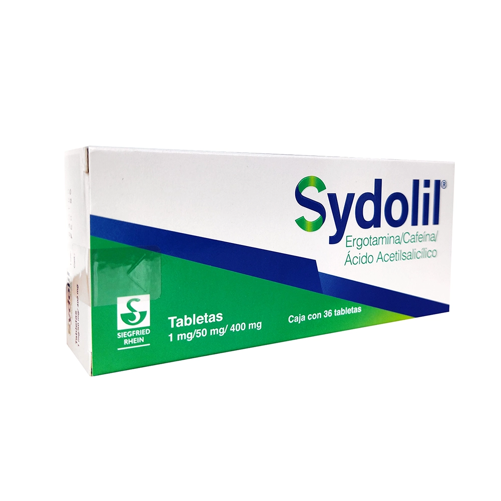 7501300406651 1 sydolil acido acetilsalicilico - cafeina - ergotamina 400 / 50 / 1 mg tableta 36 tableta(s)