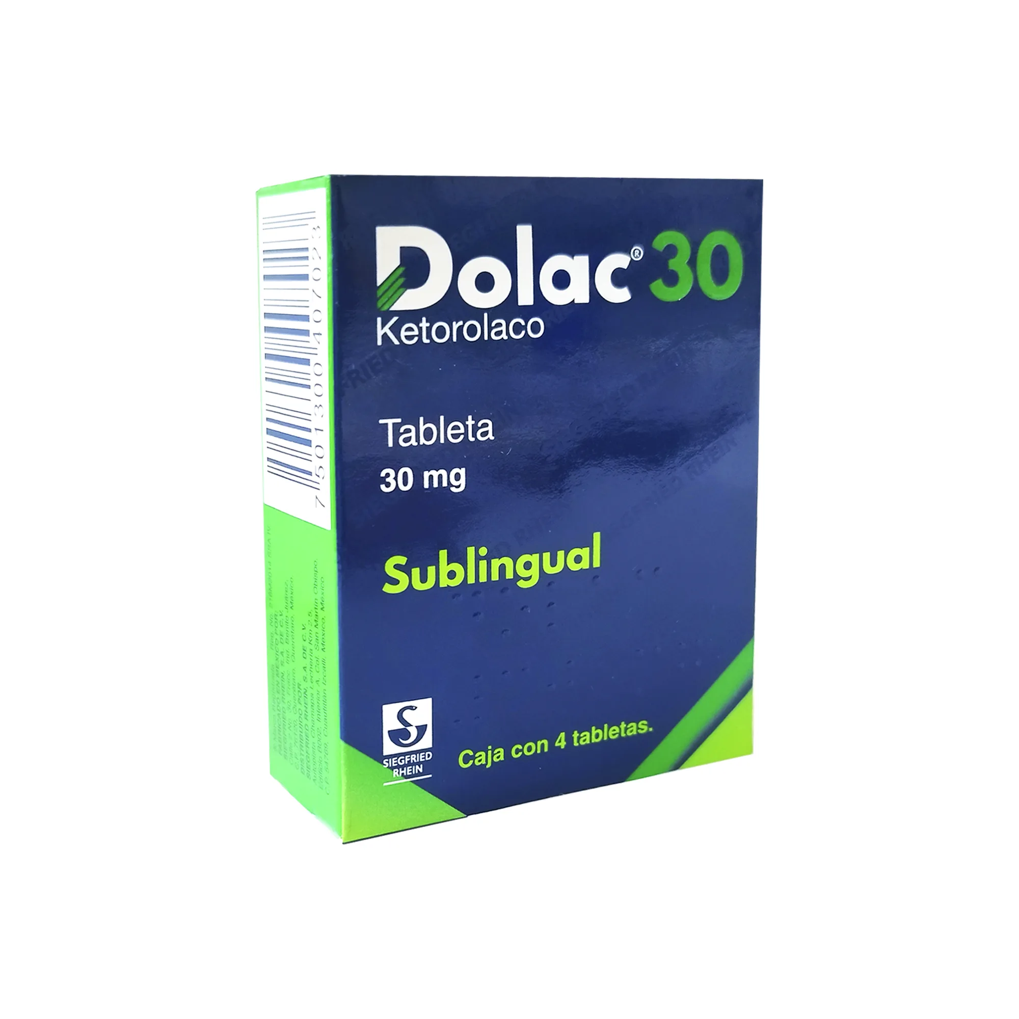 7501300407023 1 dolac - sublingual ketorolaco 30 mg tableta sublingual 4 tableta(s)