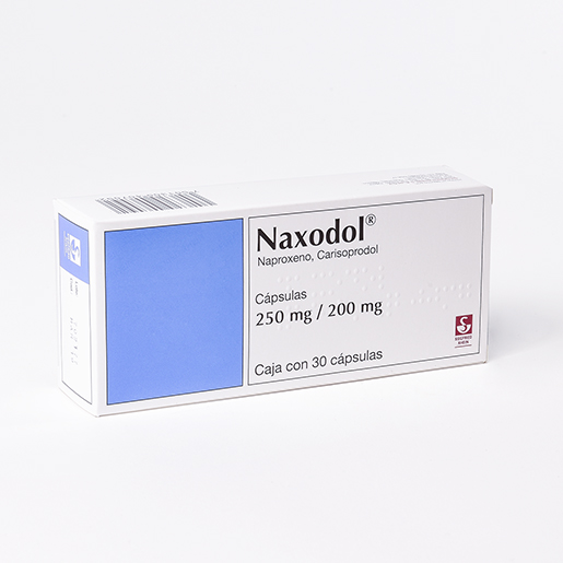 7501300407092 1 naxodol naproxeno - carisoprodol 250 / 200 mg cápsula 30 cápsula(s)