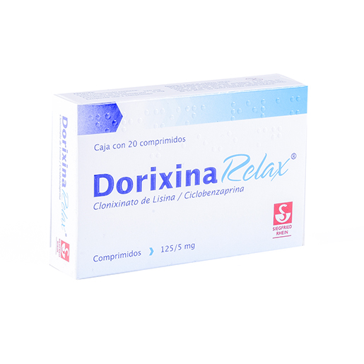 7501300408556 1 dorixina relax clonixinato de lisina - ciclobenzaprina 125 / 5 mg comprimido 20 comprimido(s)