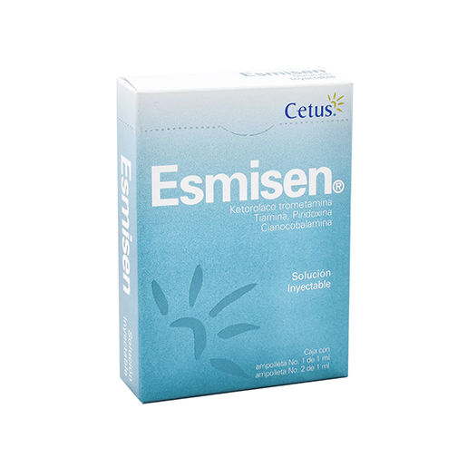 7501314703951 1 esmisen ketorolaco - complejo b 15 / 100 / 100 / 5 mg solución 2 ampolleta