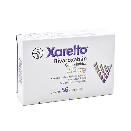 7501318614376 1 xarelto rivaroxaban 2.5 mg comprimido 56 comprimido(s)