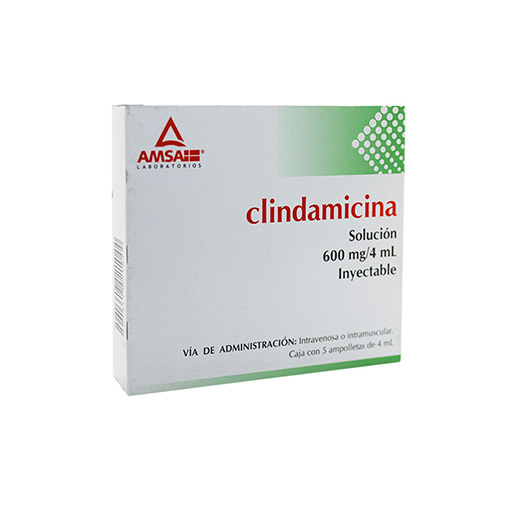 7501349021044 1 clindamicina clindamicina 600 mg/4 ml solución inyectable 5 ampolleta