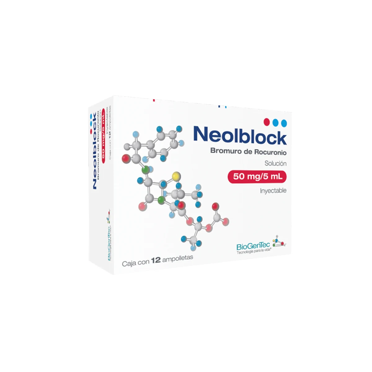 7501384545536 1 neolblock bromuro de rocuronio 50 mg / 5 ml solución inyectable 12 ampolleta