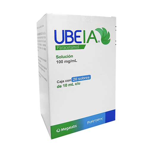 7501390915200 1 ubeia 20 sobres 10 ml c/u paracetamol 100 mg / ml sobre 20 sobre(s)