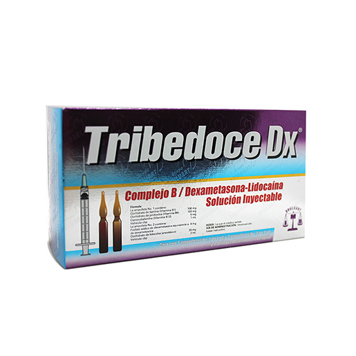 7501537100452 1 tribedoce dx complejo b - dexametasona - lidocaina 100 / 100 / 5 / 4 / 30 mg solución inyectable 3 ampolleta