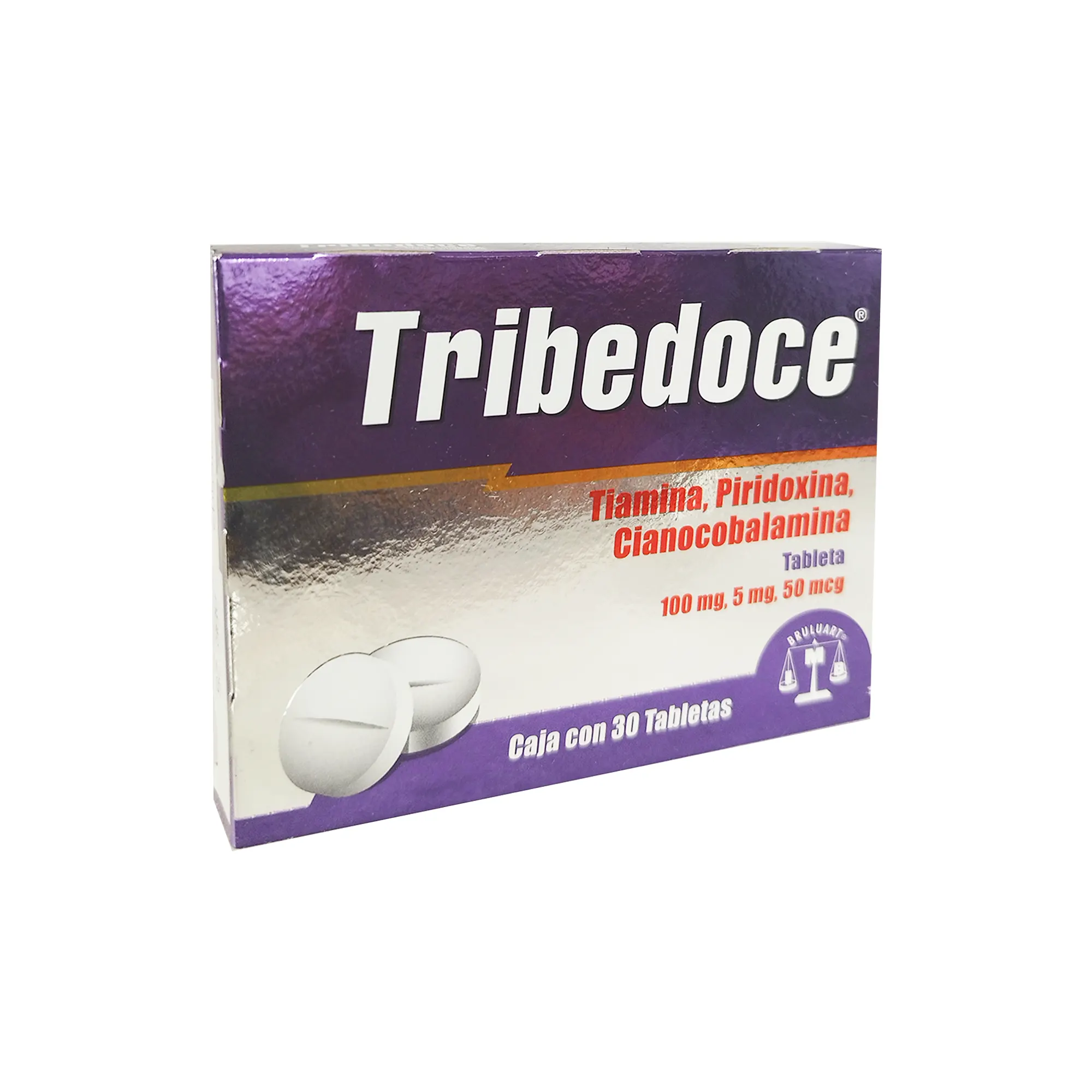 7501537102180 1 tribedoce tiamina - piridoxina - cianocobalamina 100 / 5 / 0.05 mg tableta 30 tableta(s)