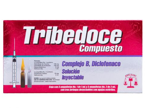 7501537163266 1 tribedoce comp diclofenaco - complejo b 75 / 100 / 100 / 5 mg solución 3 ampolleta