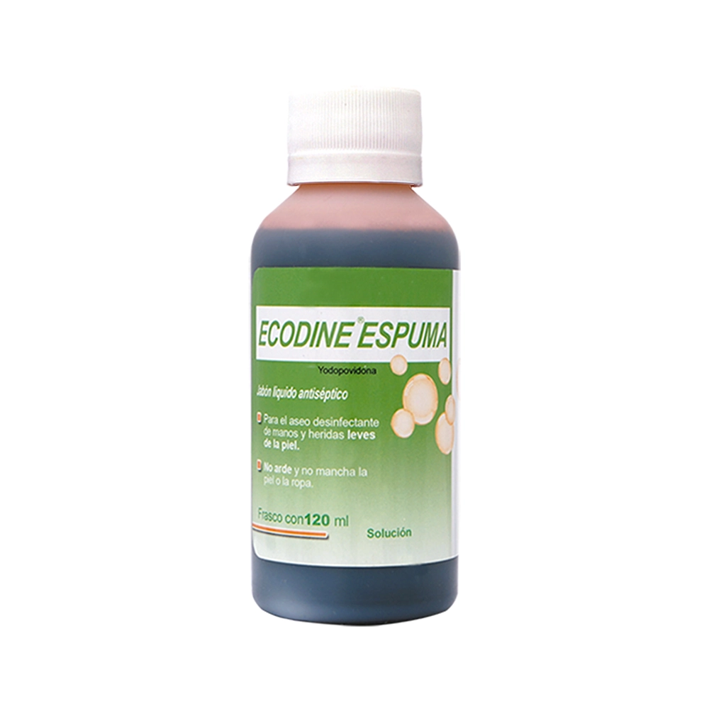 7501723501544 1 ecodine espuma iodopovidona 0.8 g solución 120 mililitros