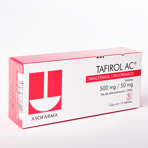 7501871720668 1 tafirol ac paracetamol - diclofenaco 500 / 50 mg tableta 15 tableta(s)