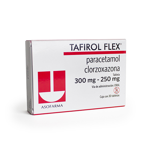 7501871720682 1 tafirol flex paracetamol - clorzoxazona 300 / 250 mg tableta 30 tableta(s)