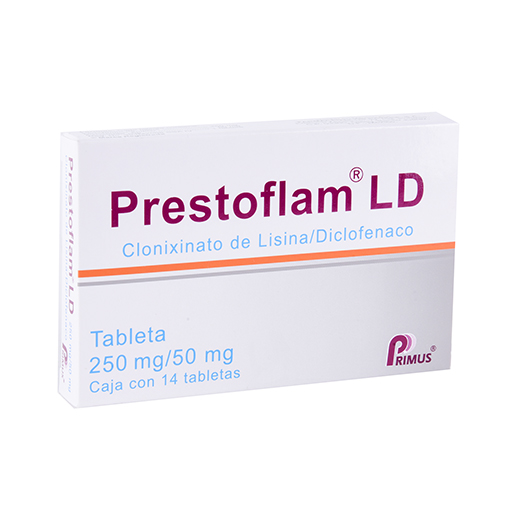 7502003386202 1 prestoflam ld clonixinato de lisina - diclofenaco 250 / 50 mg tableta recubierta 14 tableta(s)