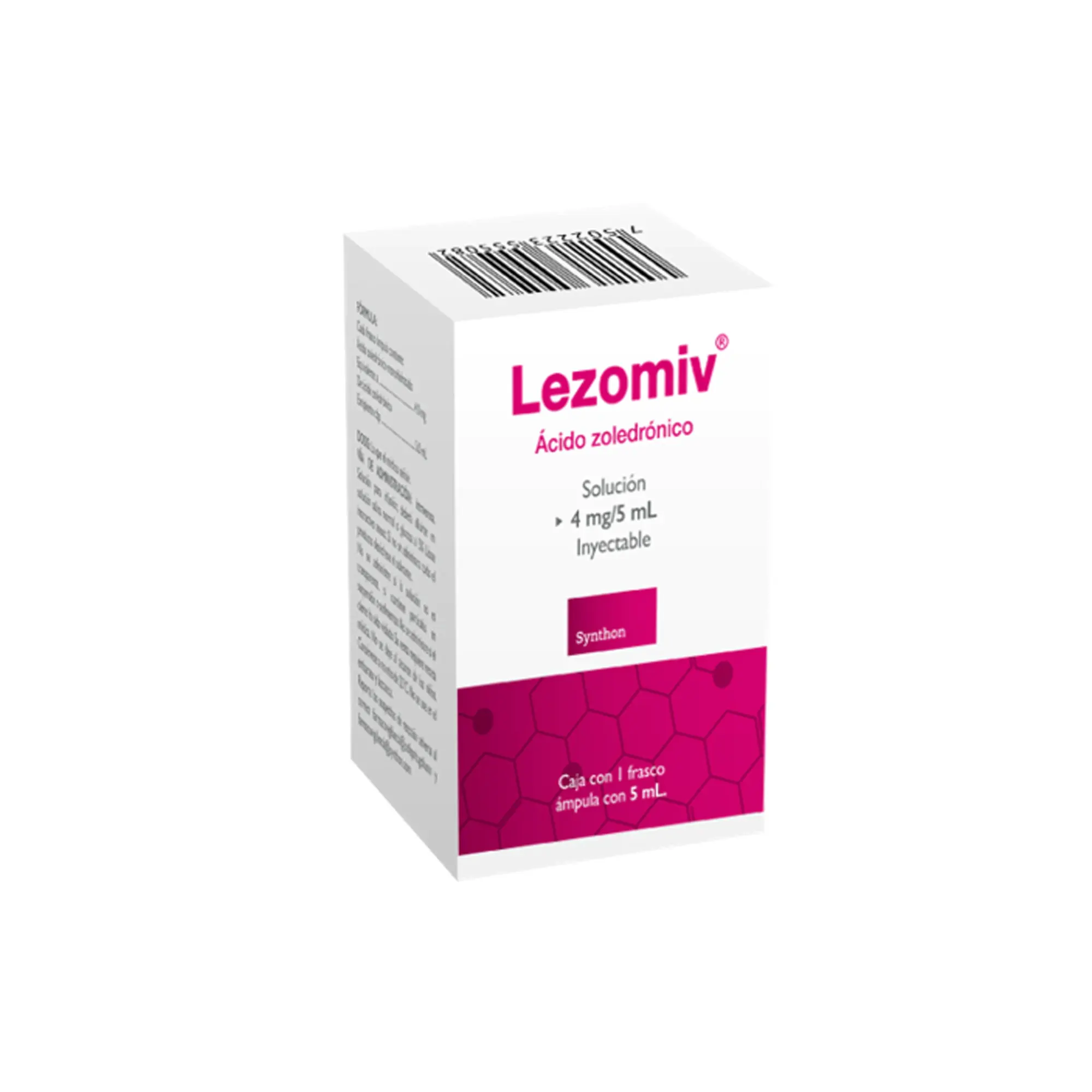 7502223555082 1 lezomiv acido zoledronico 4 mg / 5 ml solución inyectable 1 frasco Ámpula