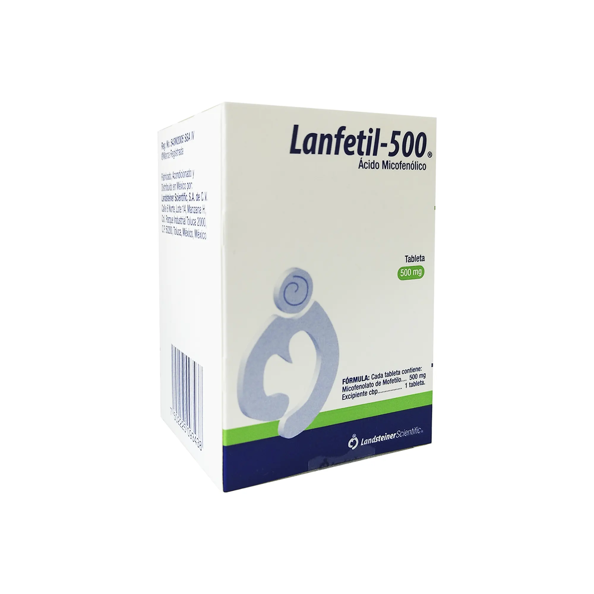 7502225093438 1 lanfetil acido micofenolico 500 mg tableta - cápsula 50 pastillas