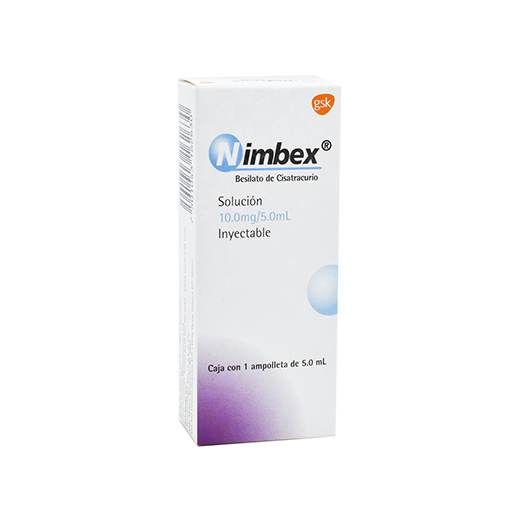 7502253073334 1 nimbex besilato de cisatracurio 10.0 mg / 5.0 ml solución inyectable 1 ampolleta