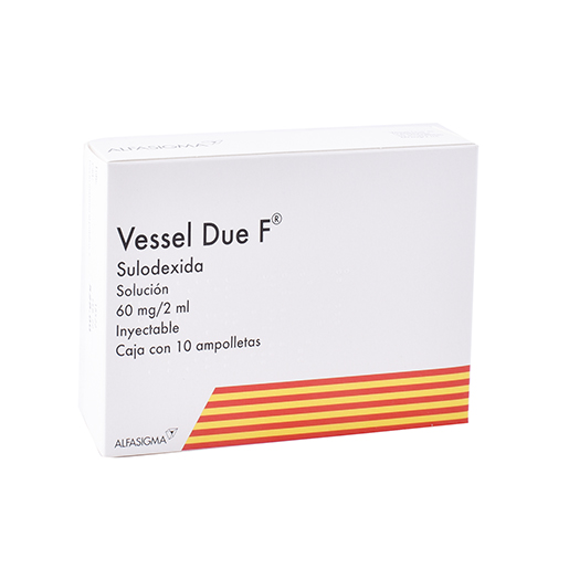 8020030091351 1 vessel due-f sulodexida 60 mg solución inyectable 10 ampolleta