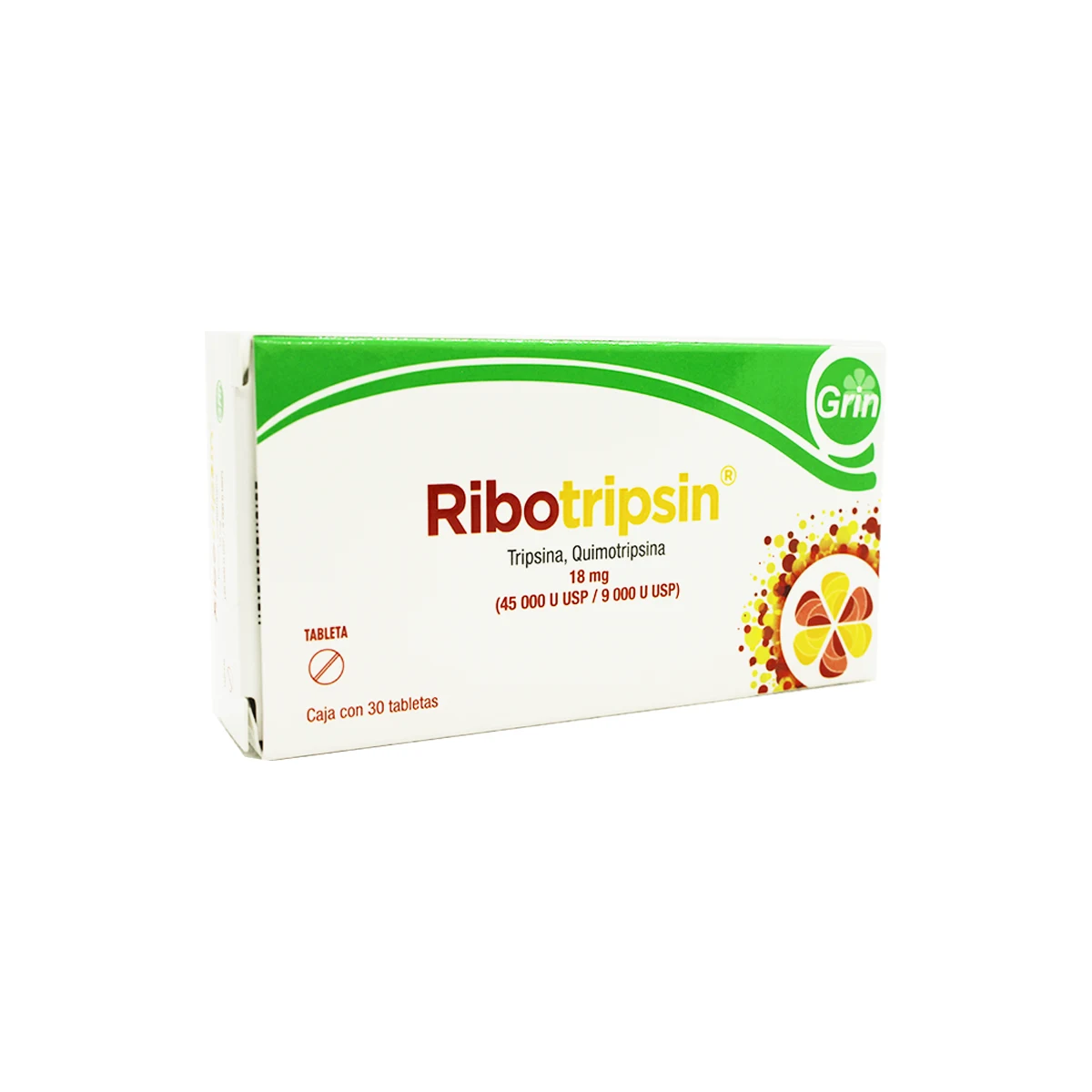 8400009418 1 ribotripsin tripsina - quimotripsina 18 mg tableta 30 tableta(s)